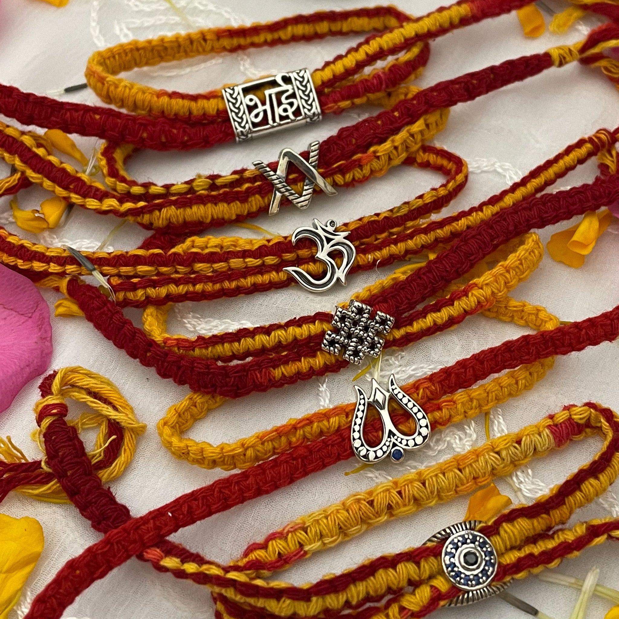 Genuine moli thread pure silver rakhis by Fourseven
