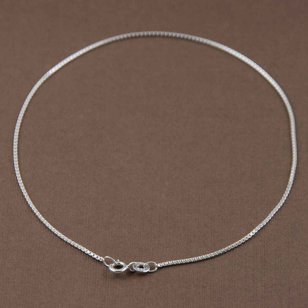 Venetian Chain Silver Anklet
