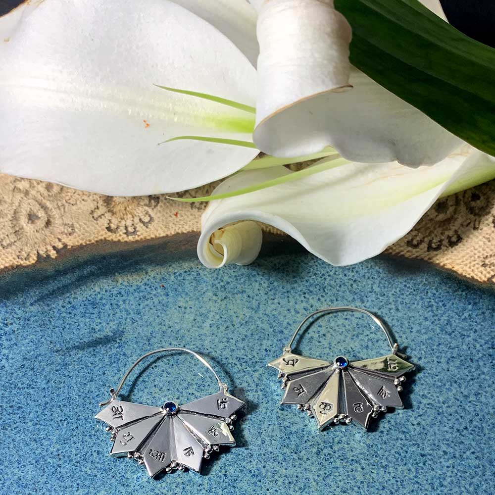 Prem Kritagyata Aayushmaan Bhava Silver Baali Earrings