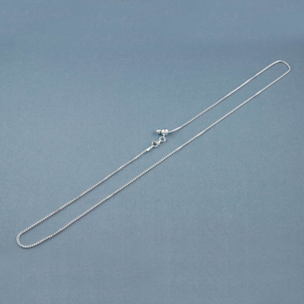 Adjustable Silver Venetian Slider Chain MEDIUM