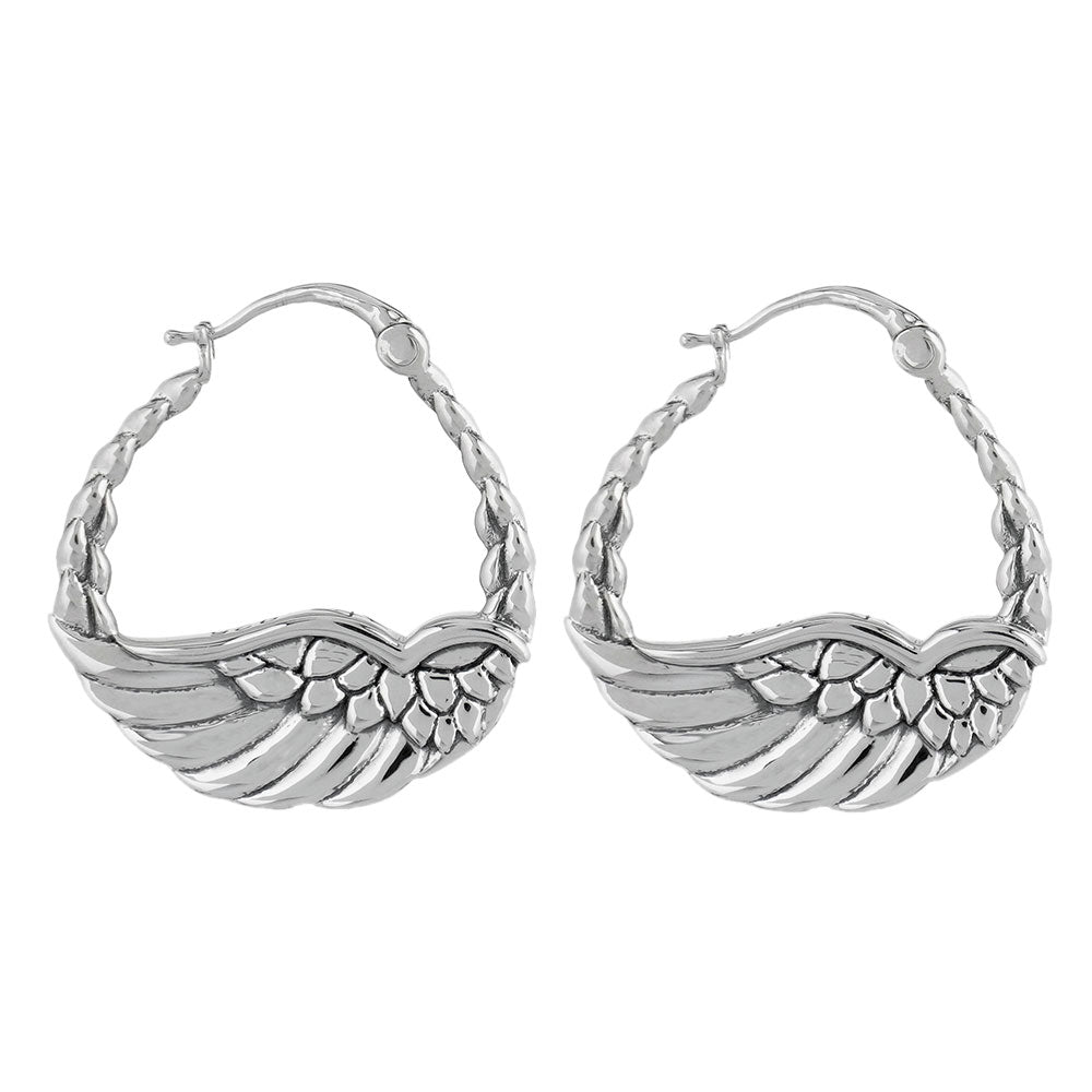 Angel Wing Silver Baali Earrings