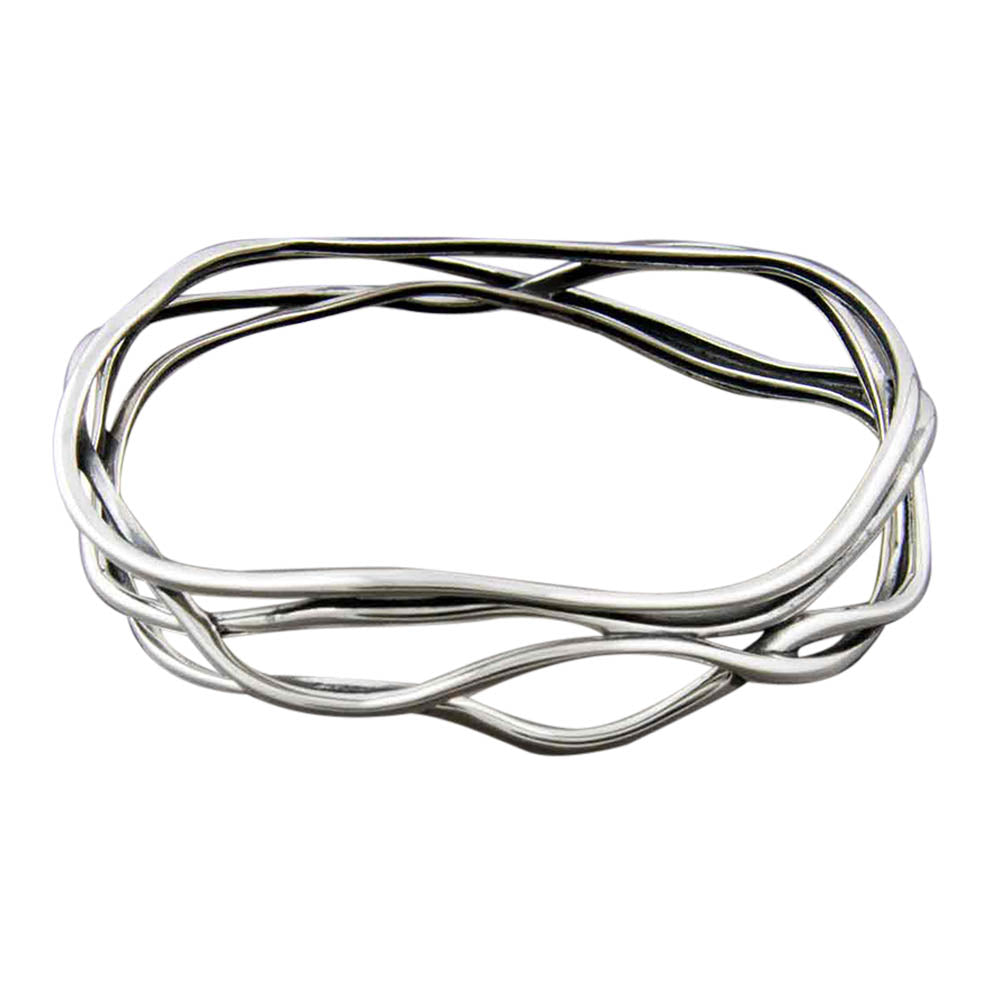 Anugachchhatu Pravaaham Silver Bangle-2-8
