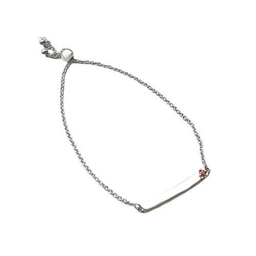 Sparkling Bar Adjustable Silver Bracelet