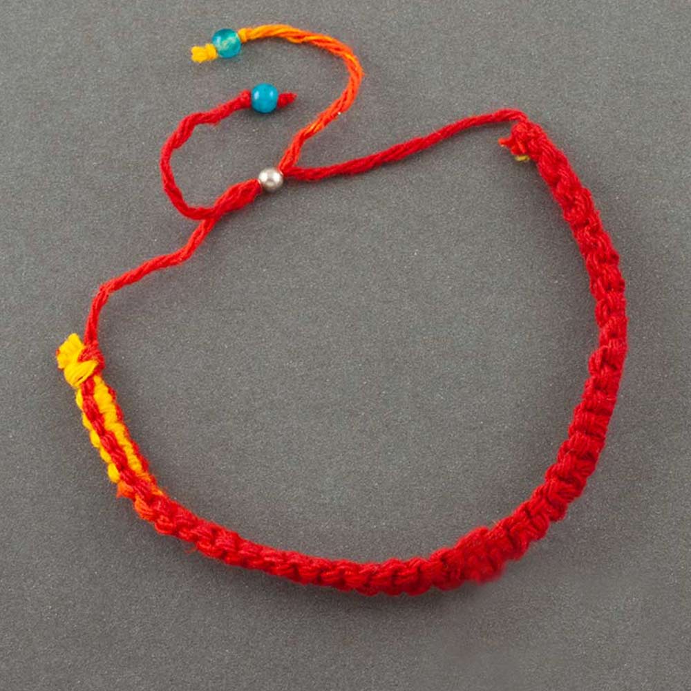 Dunk It! Basketball Silver Charm Adjustable Moli Rakhi Bracelet