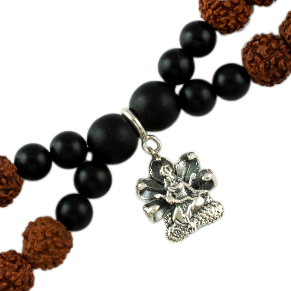 Vishnu Aashirwaad Silver Charm Rudraksh Rakhi Adjustable Bracelet