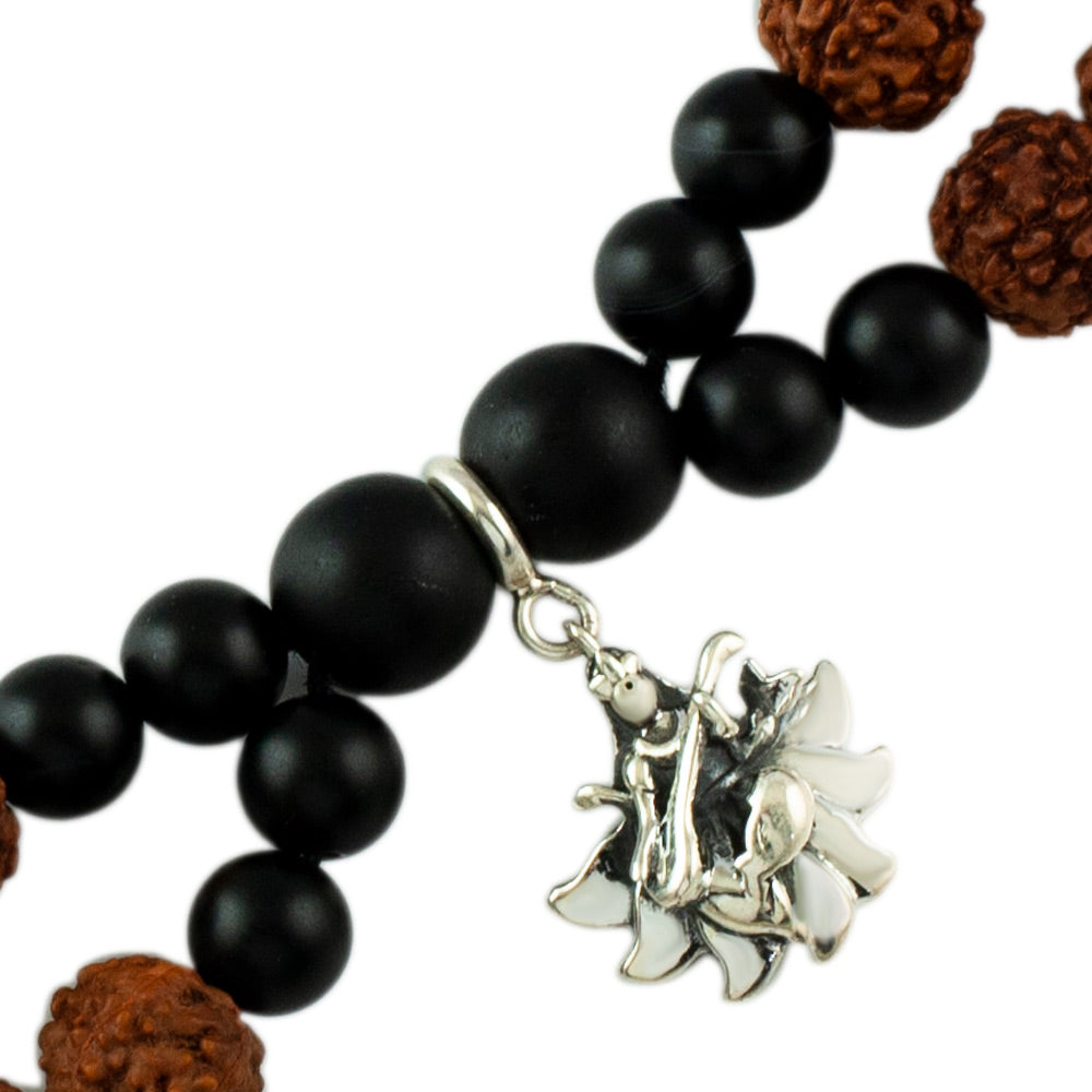 Saraswati Aashirwaad Silver Charm Rudraksh Rakhi Adjustable Bracelet