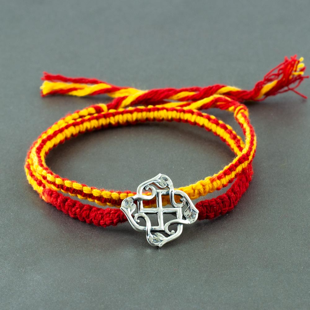 Svasti Ganesha Silver Pendant Moli Rakhi Bracelet