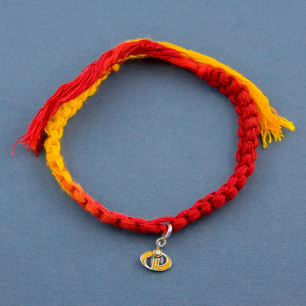 Incredible Silver Charm Moli Rakhi Bracelet