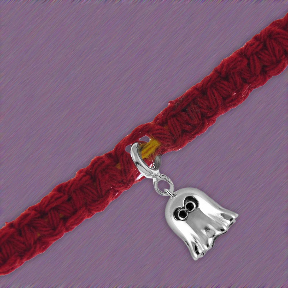 Boo! Silver Charm Adjustable Moli Rakhi Bracelet
