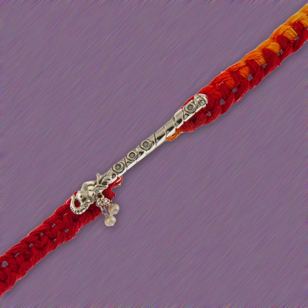 Kanha Bansuri Silver Brooch Moli Rakhi Bracelet