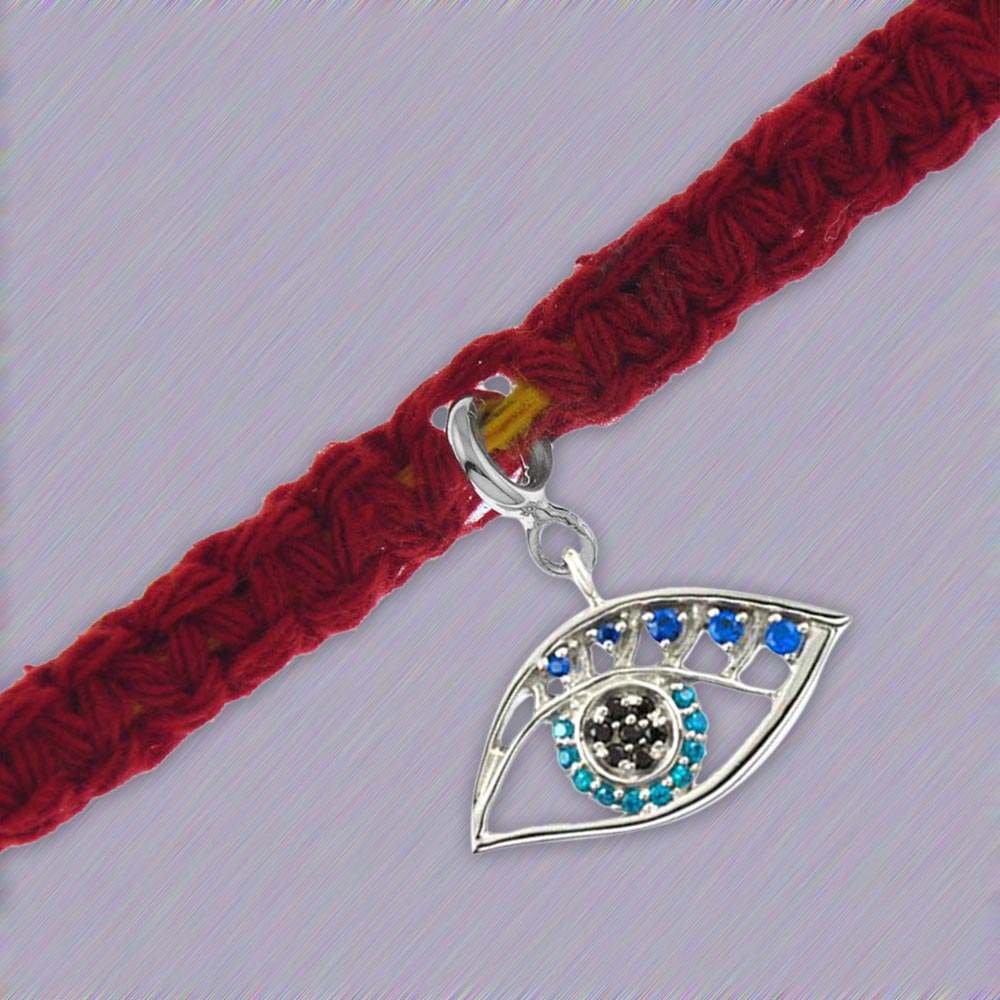 See No Evil Silver Charm Moli Rakhi Bracelet