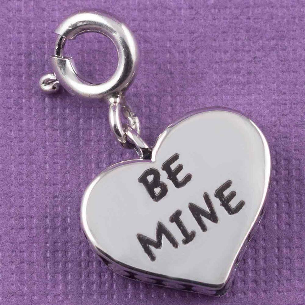 Be Mine Silver Message Charm
