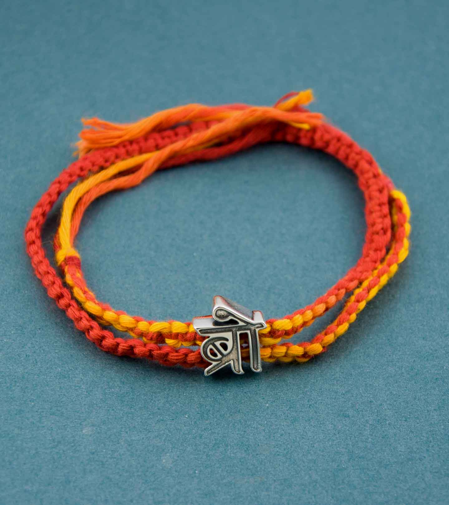 My ब्रो Bro Silver Pendant Wrap Moli Rakhi Bracelet