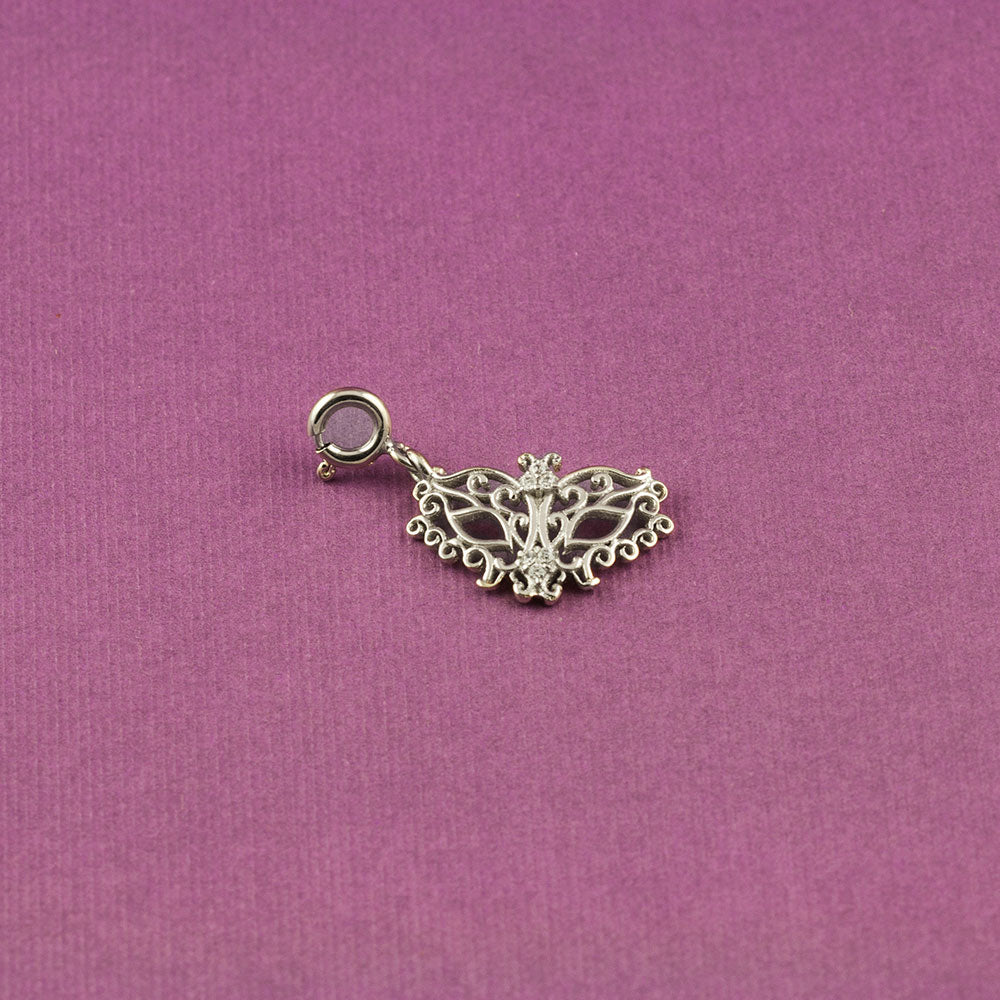 Woman of Mystery Mask Silver Charm
