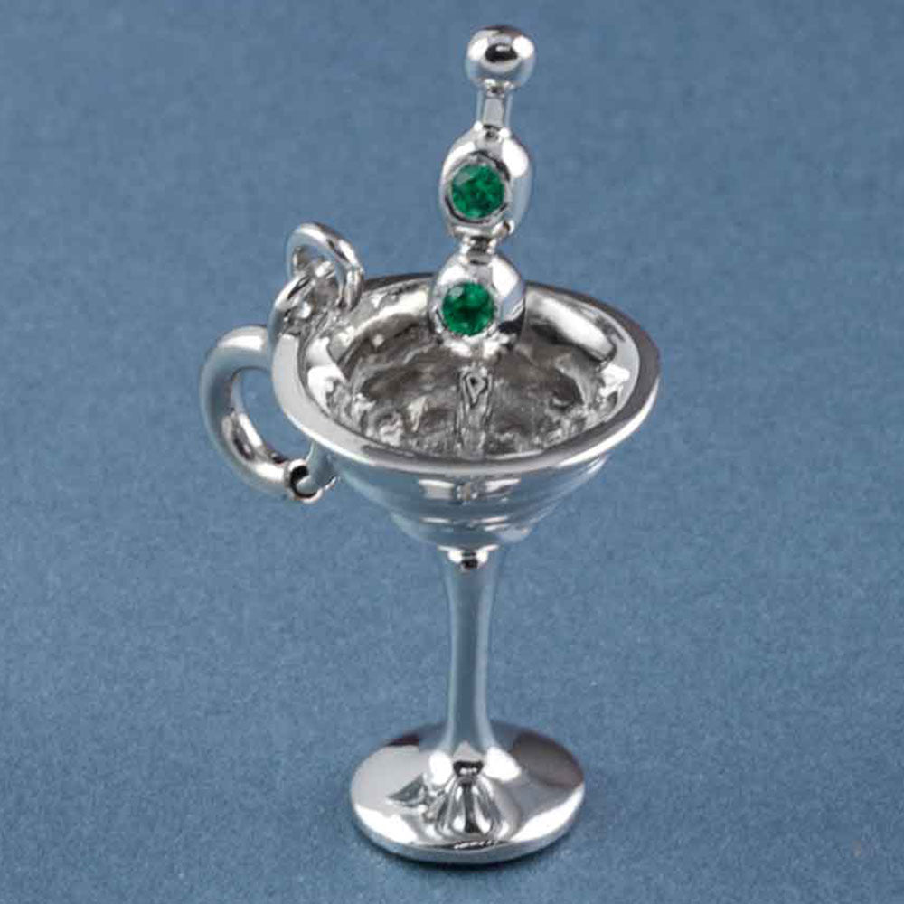 Shaken Not Stirred Martini Silver Charm
