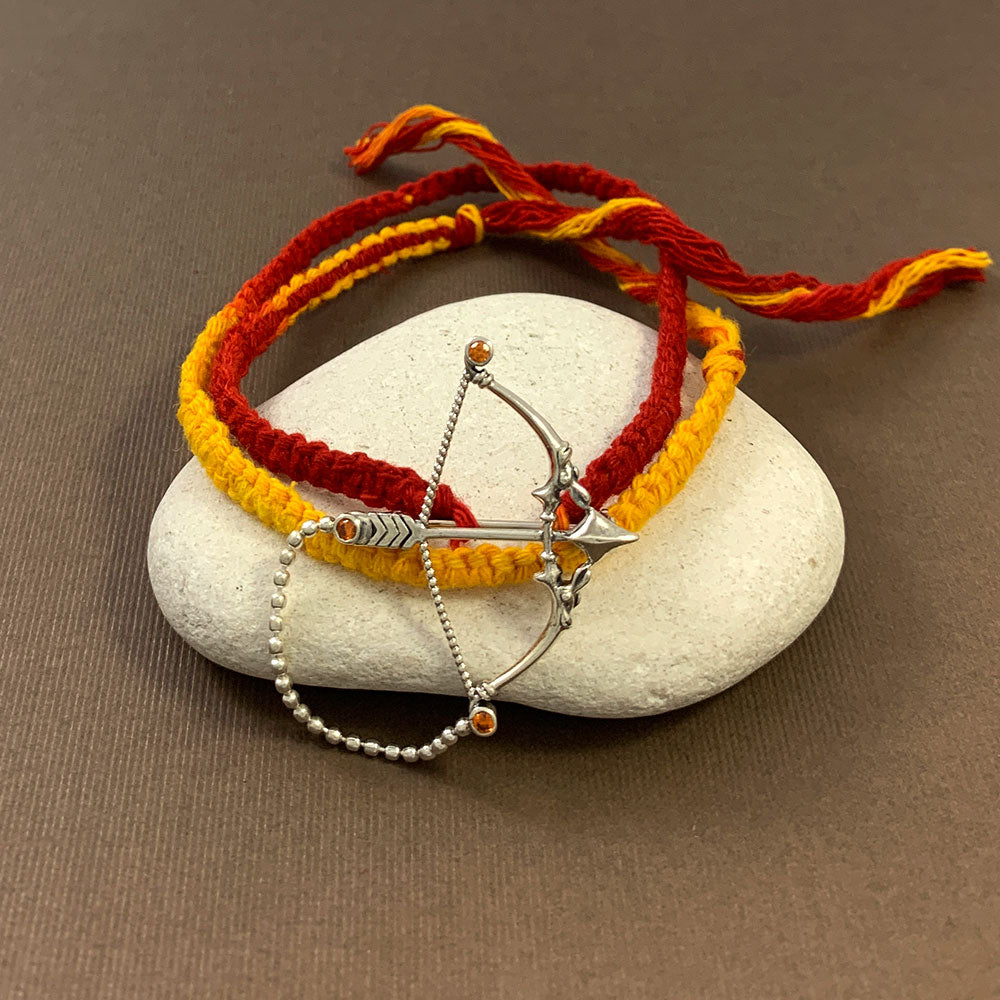 Dhanush Silver Brooch Moli Rakhi Bracelet