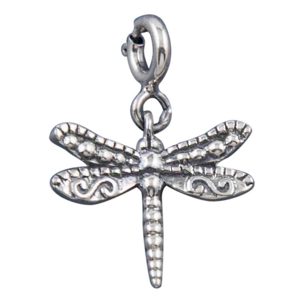 Dragonfly Silver Charm