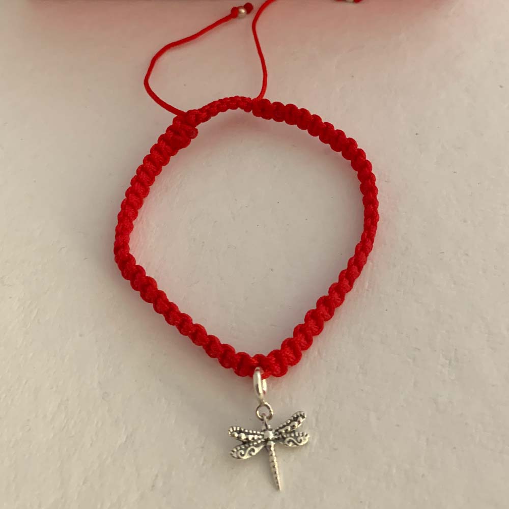 Dragonfly Silver Charm with Simply Charming Friendship Charmholder Bracelet