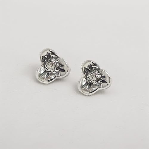 Tripetal Bloom Silver Baby Earrings