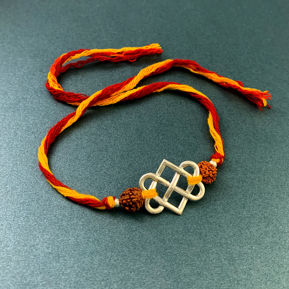Eternal Connection Silver Pendant Moli Rakhi Bracelet