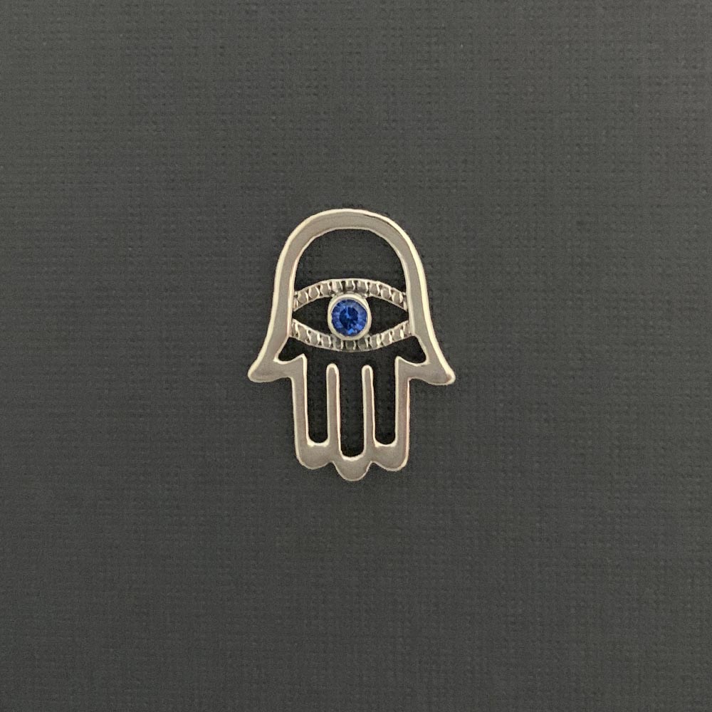 Evil Eye Hamsa Silver Floating Pendant