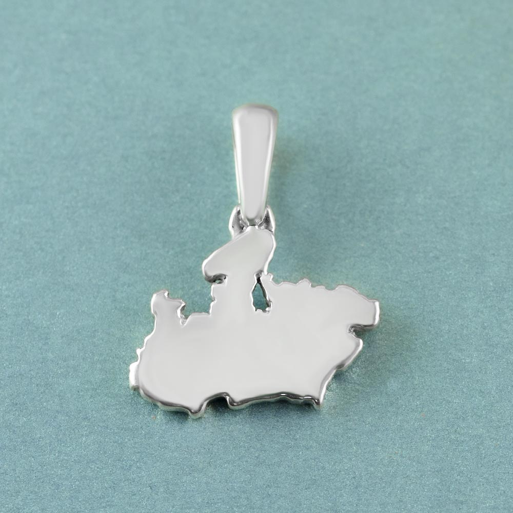 My Madhya Pradesh State Silver Pendant