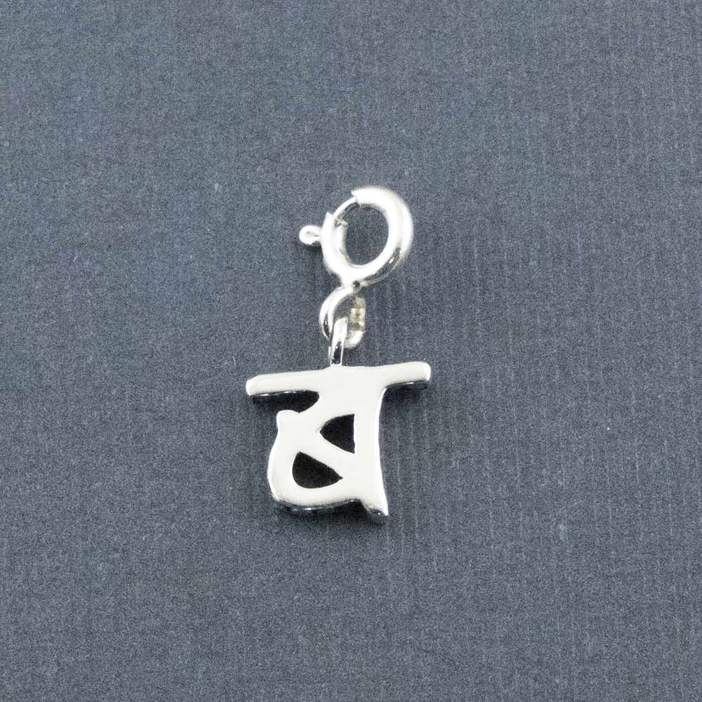Choose Your Hindi Alphabet Silver Charm