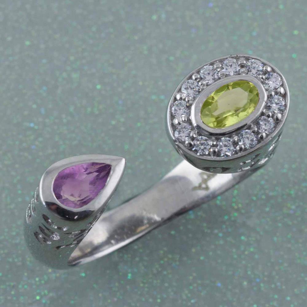 Fourseven Abha Ring in Peridot and Amethyst R-132-AL-S-AMEPER Base-Image