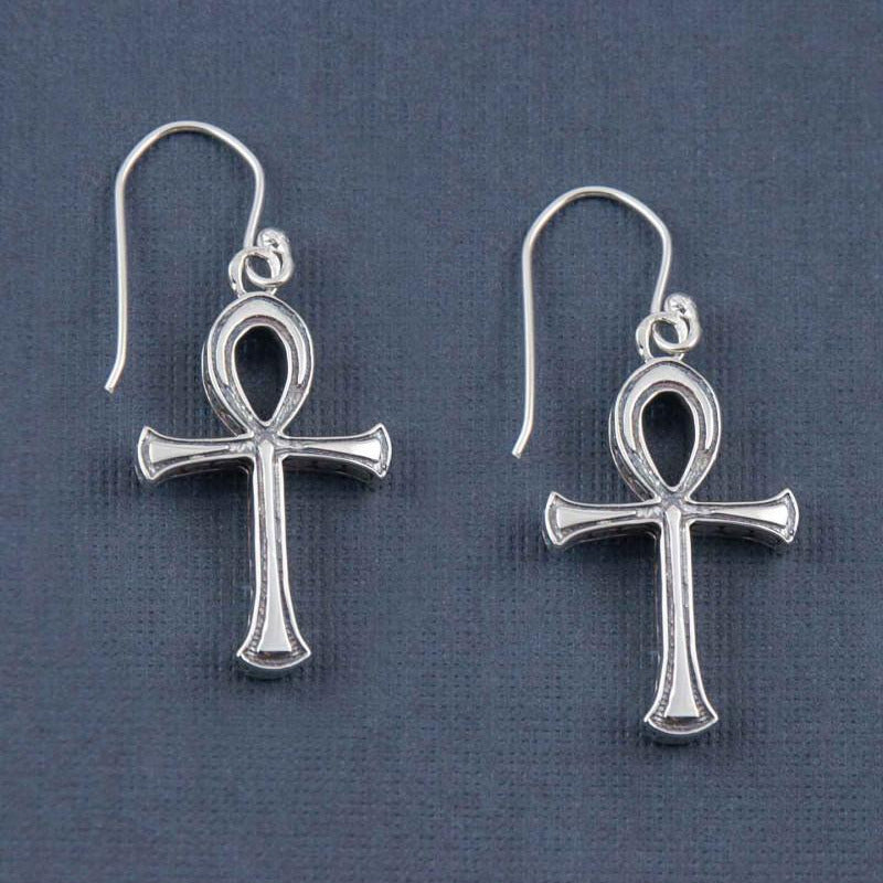 Fourseven Ankh Dangler Earrings E-464-SP-S Base-Image