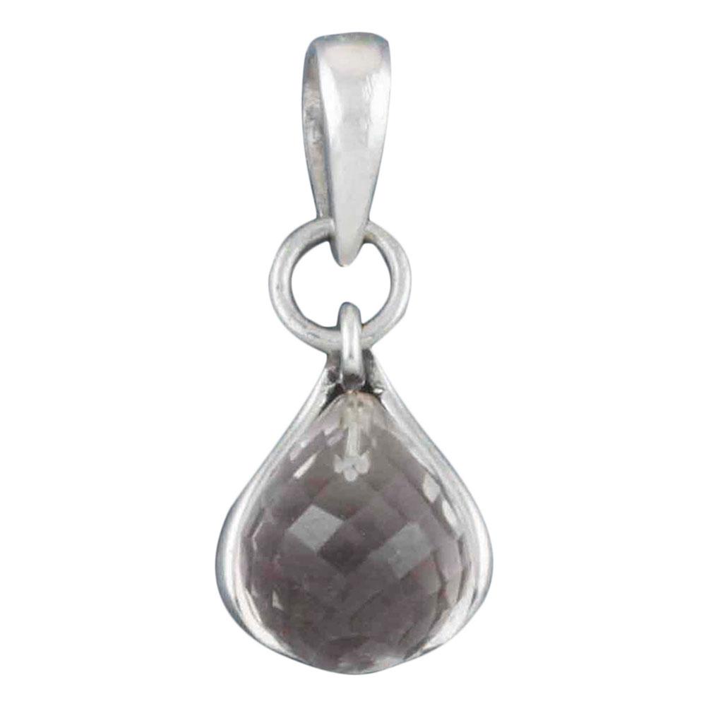 Fourseven April Birthstone Pendant with Crystal Quartz N-219-SI-S White-BG-Image
