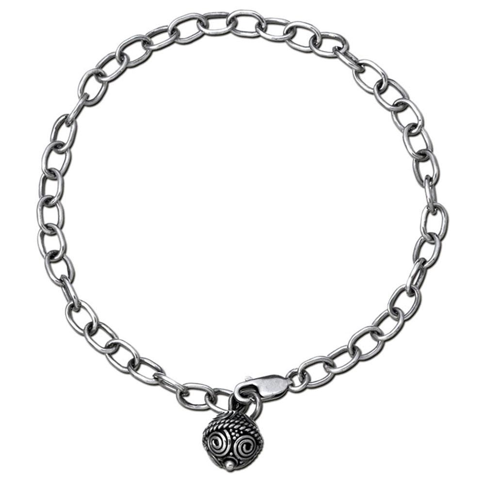 Fourseven Art Bead Charmholder Bracelet B-55-SI-S White-BG-Image