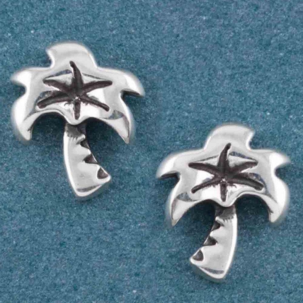 Fourseven Beach Bum Palm Tree Stud Earrings E-403-PL-S Base-Image