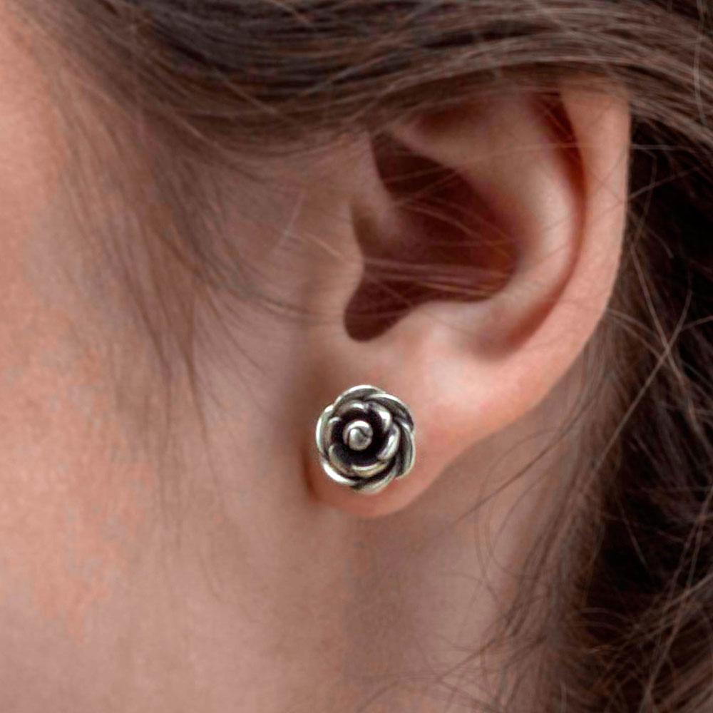 Fourseven Blooming Rose Stud Earrings E-385-SI-S Base-Image