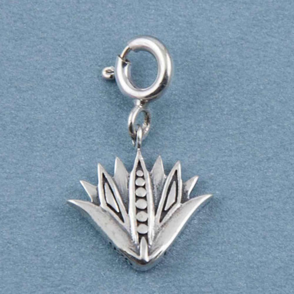 Fourseven Blue Lotus Charm C-795-SI-S Base-Image