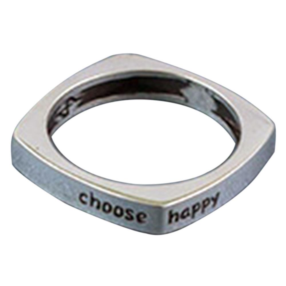 Fourseven Choose Happy Message Ring R-135-PL-S White-BG-Image