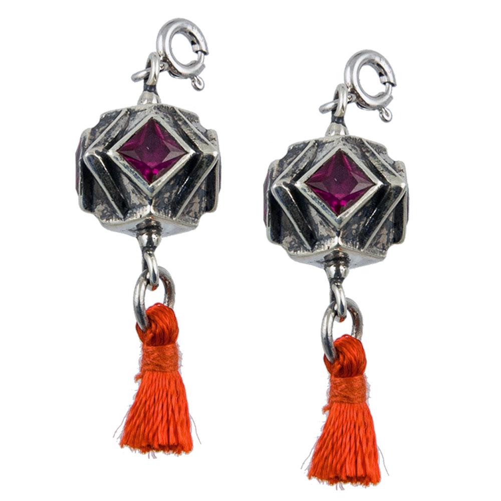 Fourseven Colourful Tassel Earrings E-362-SP-S White-BG-Image