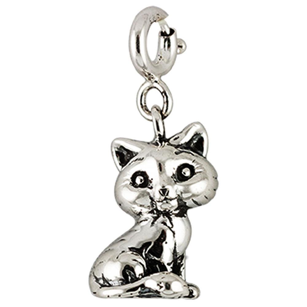 Fourseven Cool Cat Silver Charm C-744-PL-S White-BG-Image
