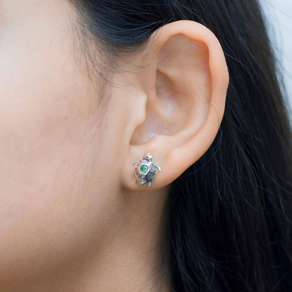 Fourseven Cruisin the Current Sea Turtle Stud Earrings E-425-PL-S Base-Image