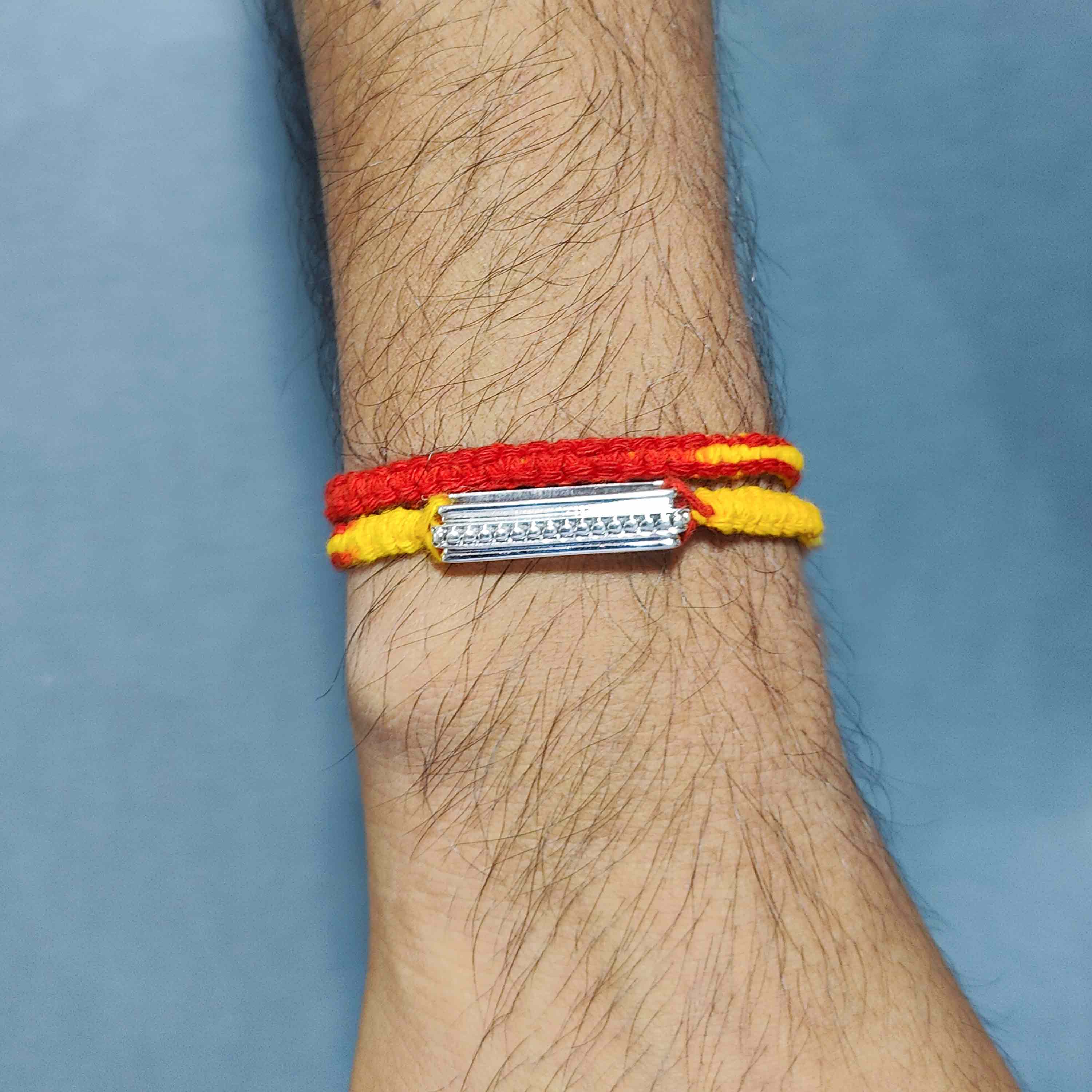 Deco Rava Silver Floating Pendant Moli Rakhi