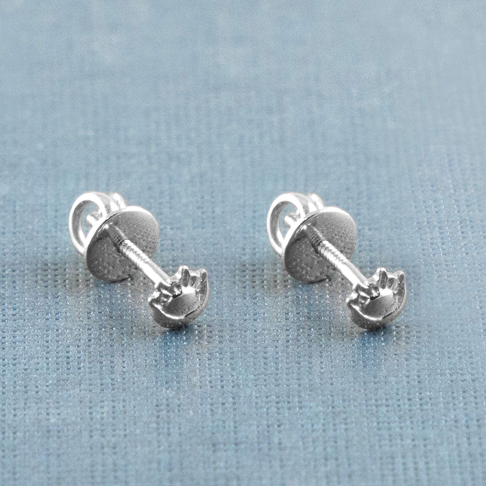 Chandaa Suraj Silver Baby Earrings