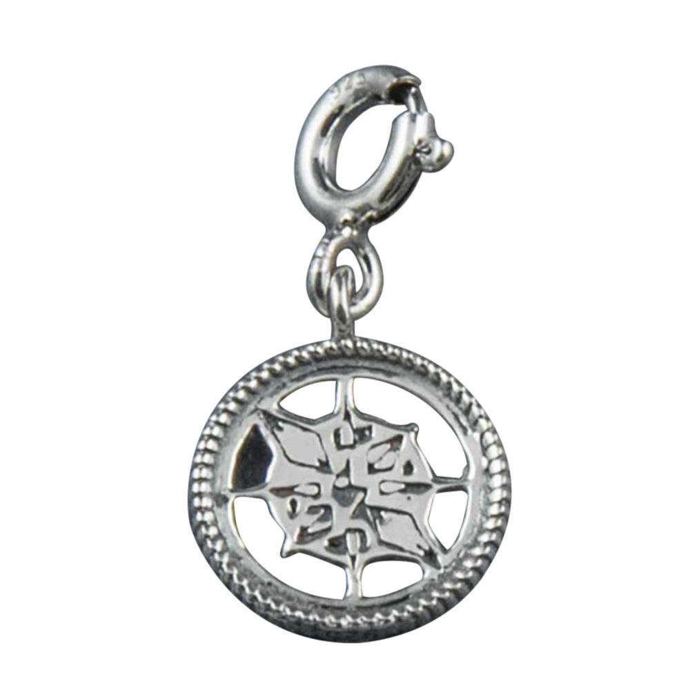Fourseven Explore the World Compass Charm C-797-EA-S White-BG-Image