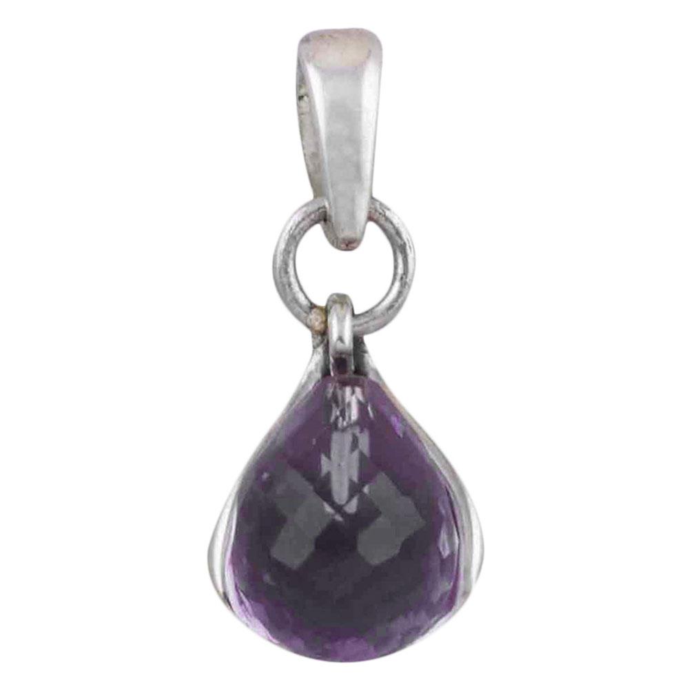 Fourseven February Birthstone Pendant with Amethyst N-216-SI-S White-BG-Image