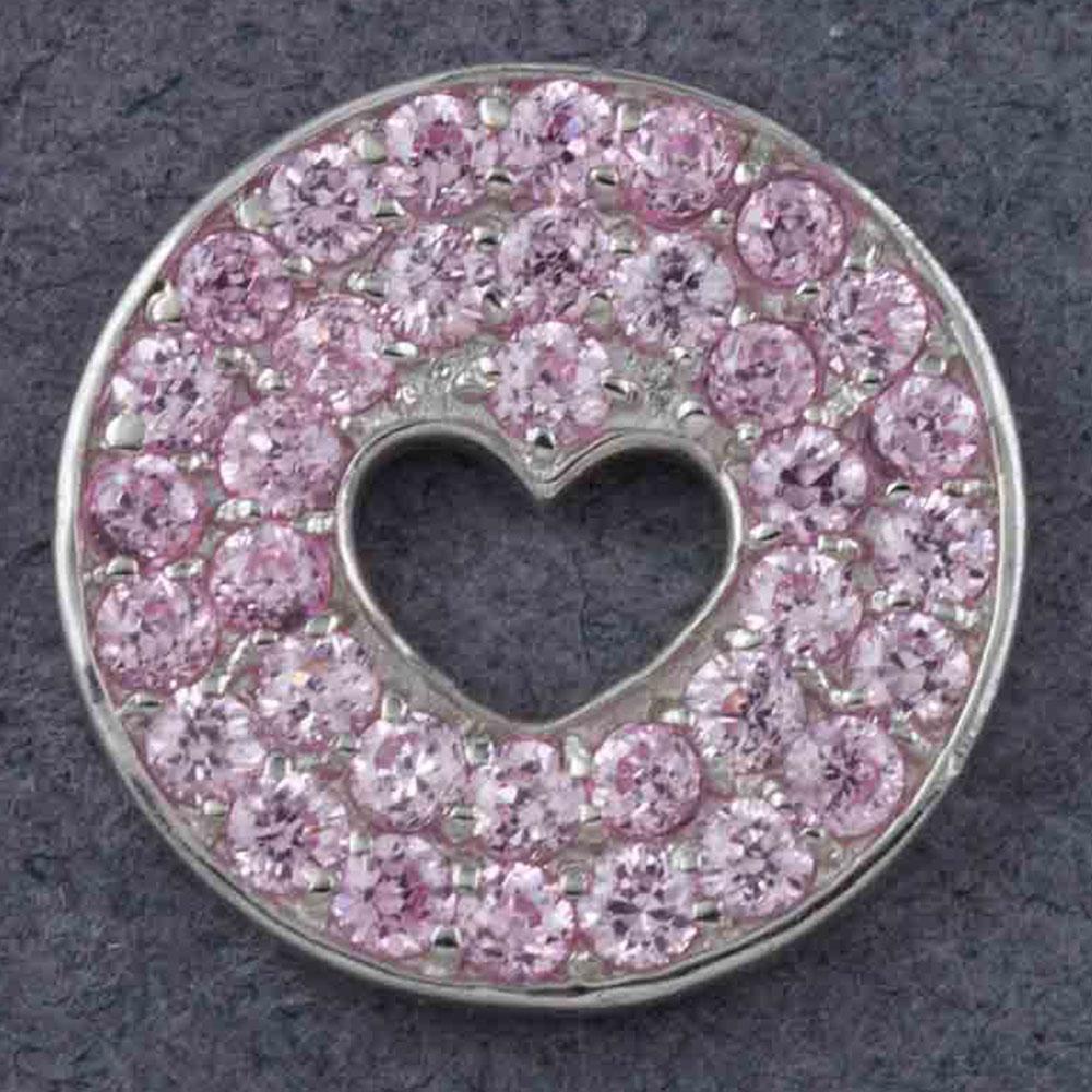 Floating Heart Silver Pendant