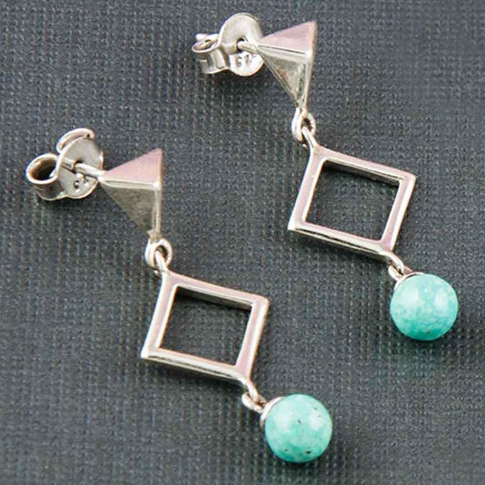 Fourseven Gratia Geo Elegance Earrings in Turquoise E-299-AL-S Base-Image