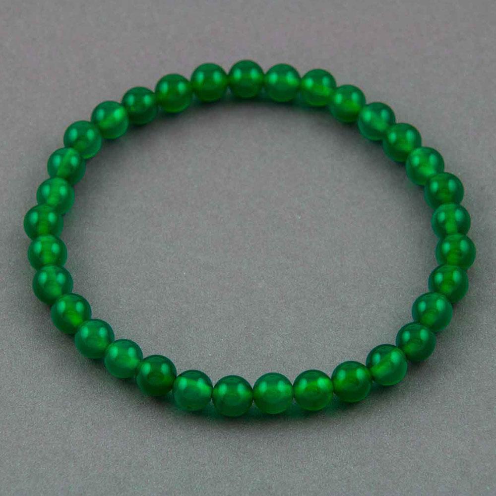 Fourseven Green Onyx Bead Bracelet B-93-SI-GRO Base-Image