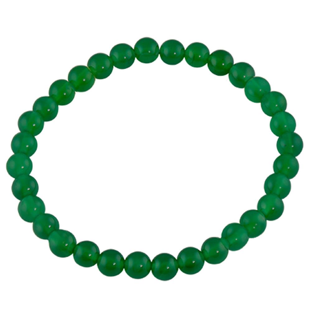 Fourseven Green Onyx Bead Bracelet B-93-SI-GRO White-BG-Image