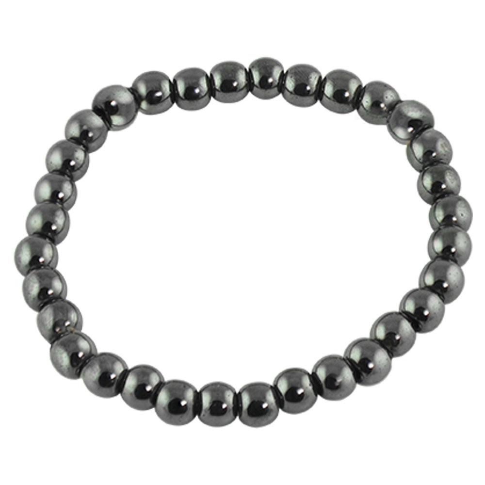 Fourseven Hematite Bead Bracelet B-93-SI-HEM White-BG-Image