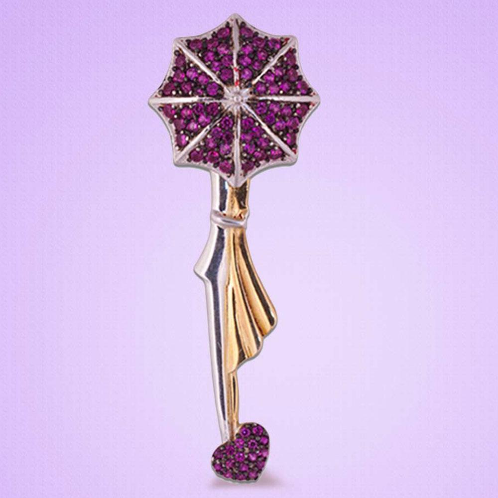 Fourseven Hidden Embrace Pendant in Ruby Red N-115-AL-RED Base-Image