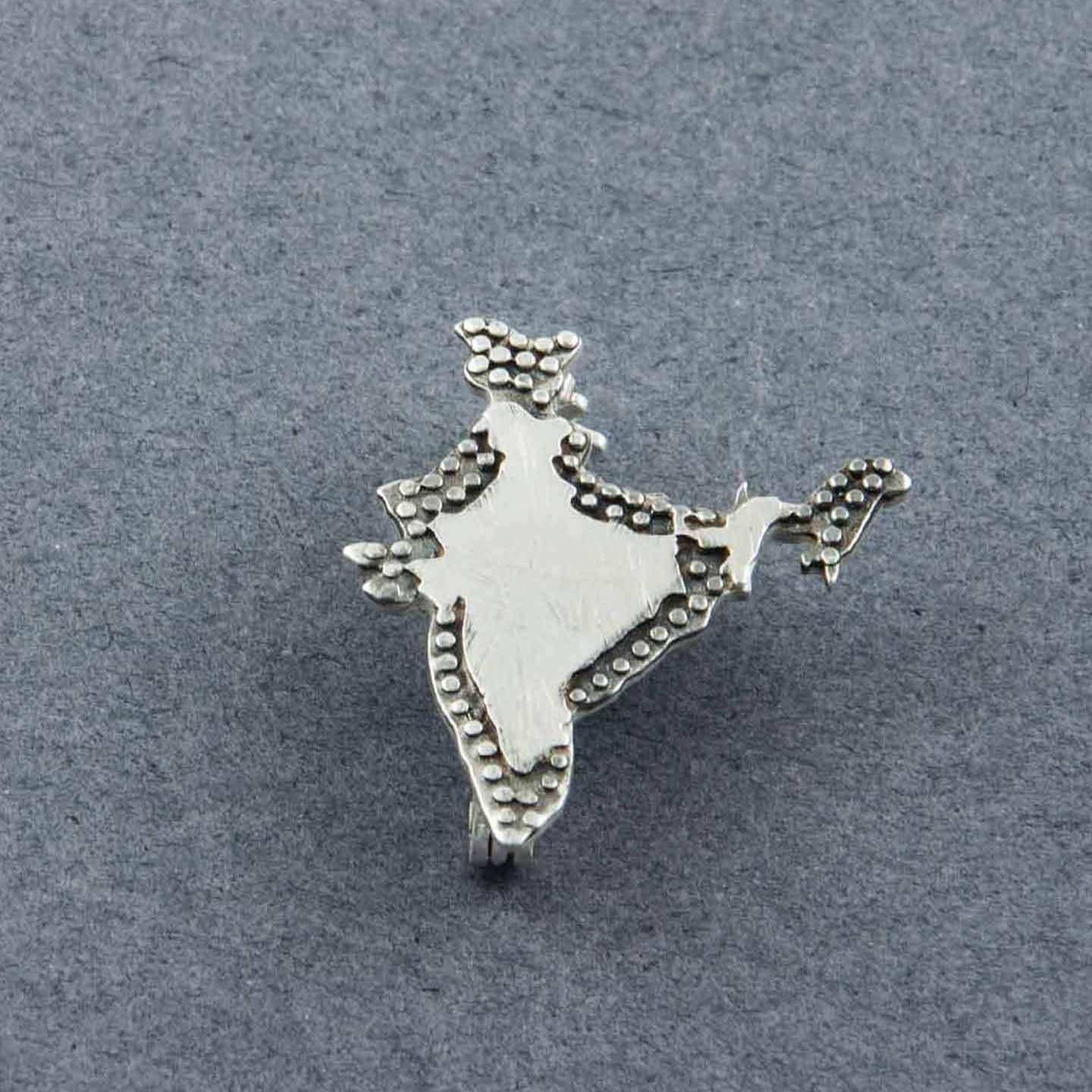 Fourseven Jai Hind India Brooch BR-60-SI-S Base-Image
