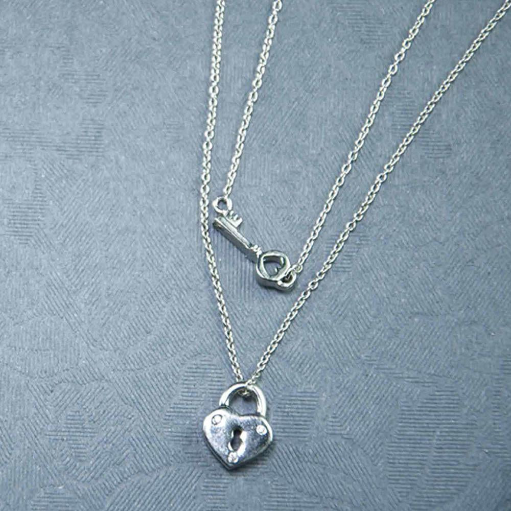 Fourseven Key to My Heart Layered Necklace N-78-PL-S Base-Image